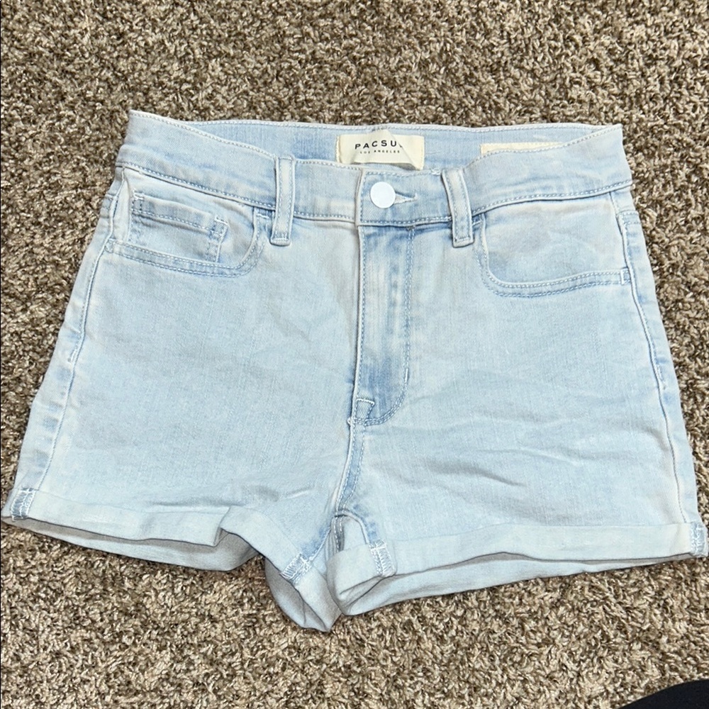 ♡ PacSun Light Blue Denim Women's Shorts